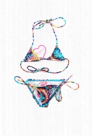 Shoshanna Kids Triangle Tie Dye Bikini