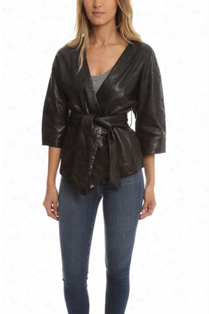 Smythe Leather Kimono Jacket