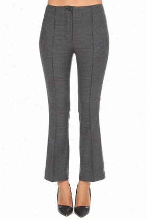 Helmut Lang Houndstooth Cropped Flare Pant