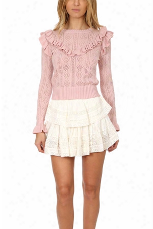 Loveshackfancy Natalie Ruffle Sweater