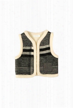 Oaks Of Acorn Fuzzy Monochrome Vest