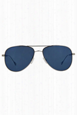 Oliver Peoples West Piedra Silver / Blue Mirror Polarized