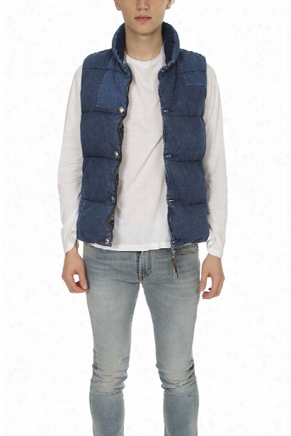 Remi Relief Denim Switching Down Vest