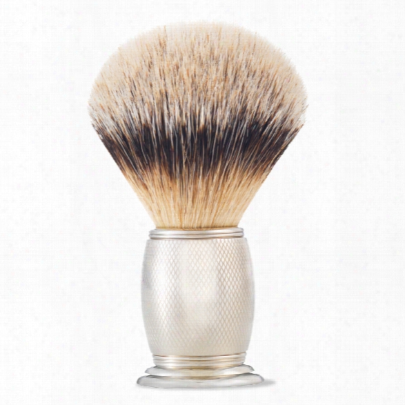 The Art Of Shaving Brush Engraved Nickel S-tip Brush