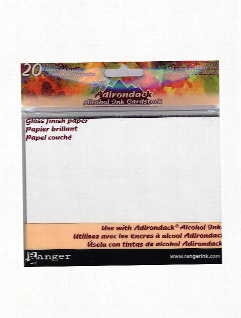 Adirondack Alcohol Ink Cardstock 4 1 4 In. X 5 1 2 In. Pack Of 20 Sheets