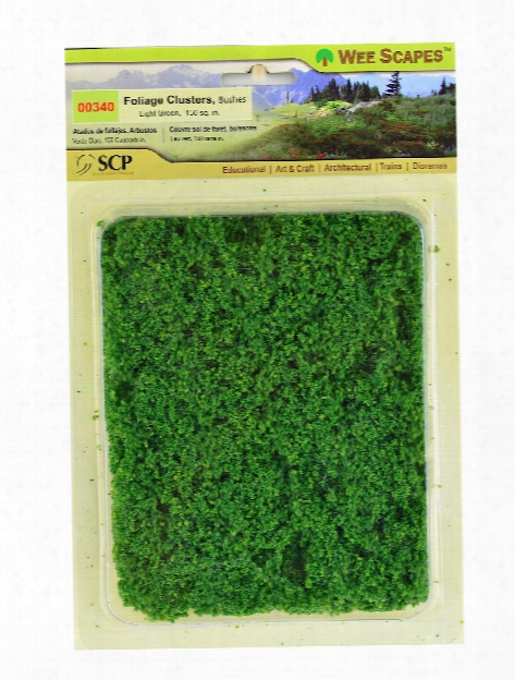 Architectural Model Foliage Clusters Bushes (light Green) Pack Of 150 Sq. In.
