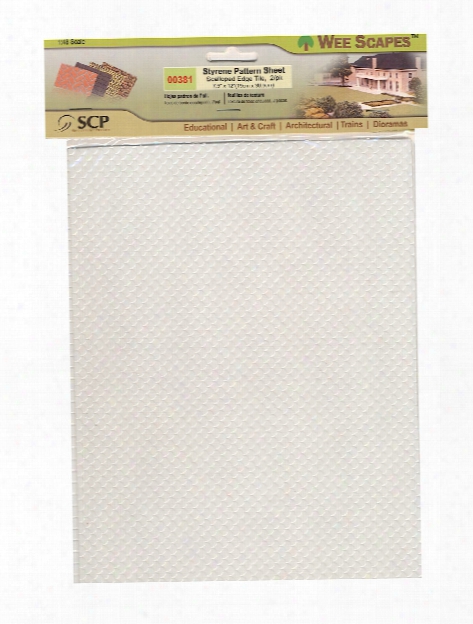 Architectural Model Texture Sheets Scalloped Edge Tile 7 1 2 In. X 12 In. Pack Of 2