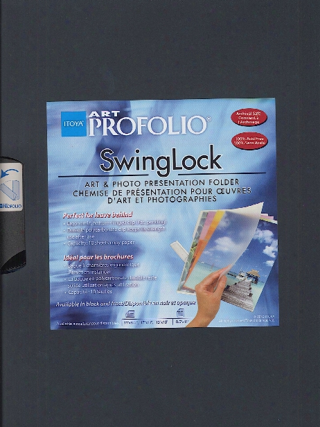 Art Profolio Swinglock Presentation Folder 11 In. X 8 1 2 In. Landscape Black