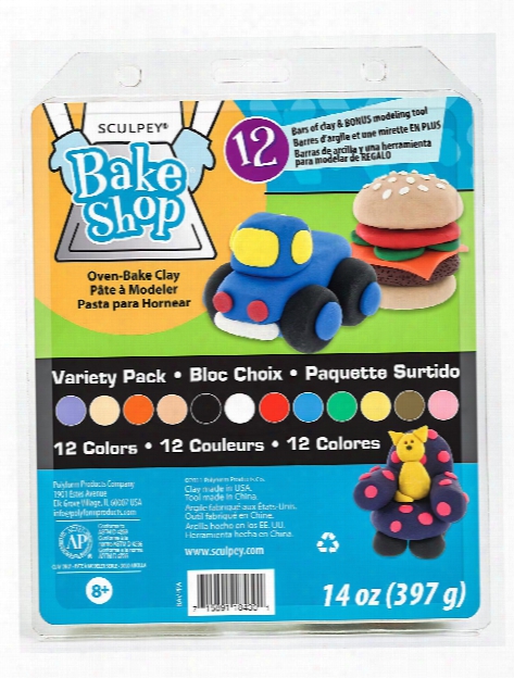 Bake Shop Oven Bake Clay Variety Pack Of 12