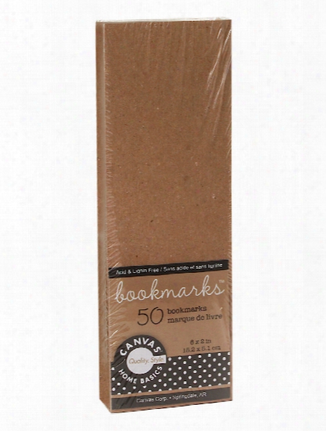 Bookmarks Kraft 6 In. X 2 In. Pack Of 50