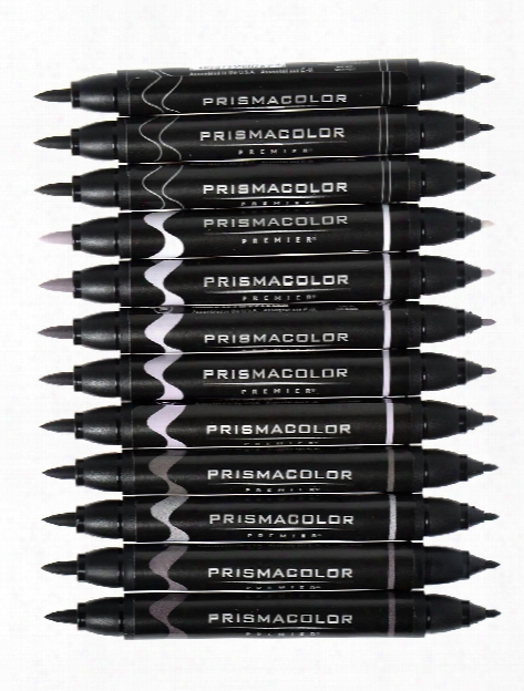 Brush-tip Marker Sets Set Of 12 Cool Grey Brush-tip