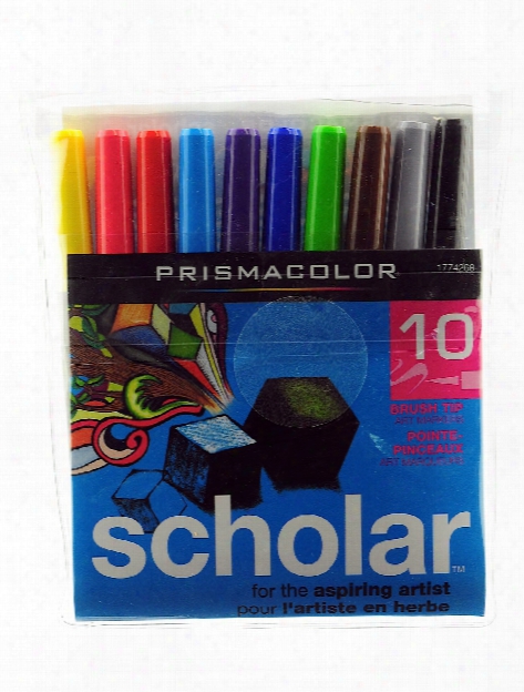 Brush Tip Scholar Markers Set Of 10