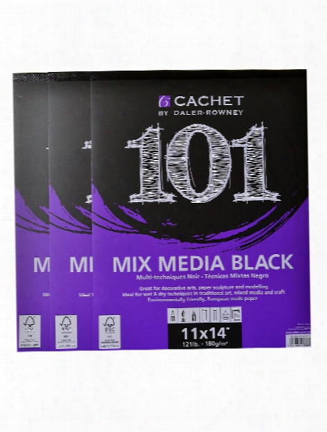 Cachet 101 Mix Media Black Pads 9 In. X 12 In. 30 Sheets