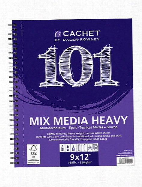 Cachet 101 Mixed Media Heavy Weight Spiral 9 In. X 12 In. 15 Sheets