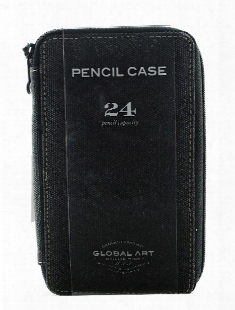 Canvas Pencil Cases Black Holds 120 Pencils