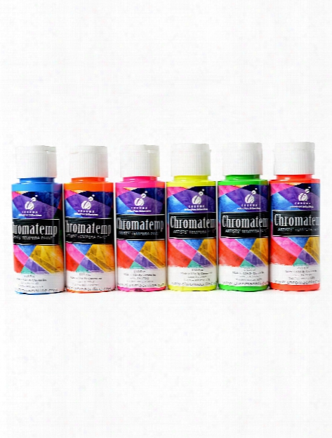 Chromatemp Artists' Tempera Paint Sets Fluorescent Set Of 6