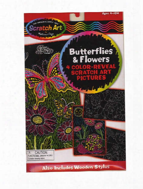 Color Reveal Board Sets Butterflies & Flowers Pack Of 4