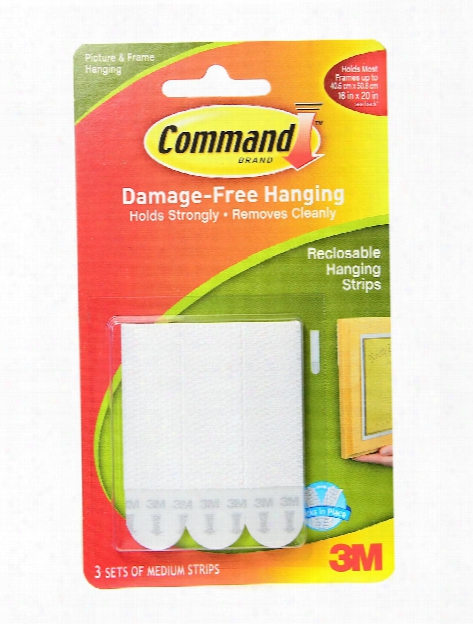 Command Picture Hanging Strips White Medium Pack Of 3 Sets