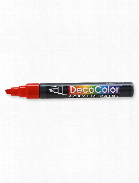 Decocolor Acrylic Paint Markers Metallic Red Chisel Tip