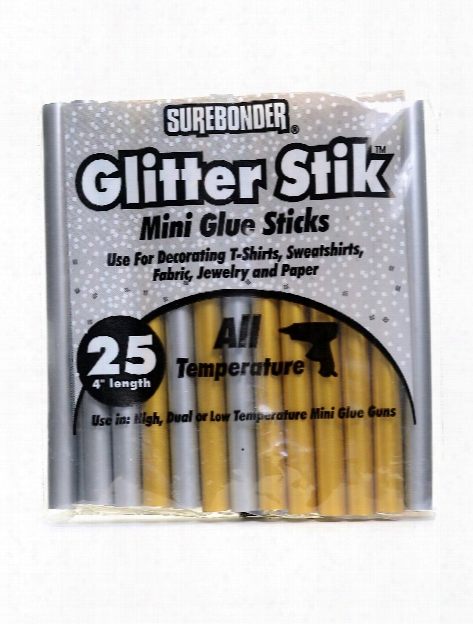 Glitter Stik Mini Glue Sticks Opalescent 4 In. X .27 In. Pack Of 25