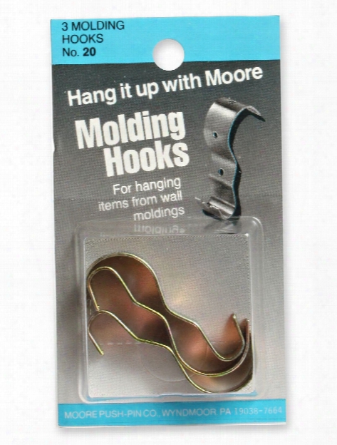 Household Hardware Molding Hook Antique Brass 3 Pack Pack Of 3 No. 20br