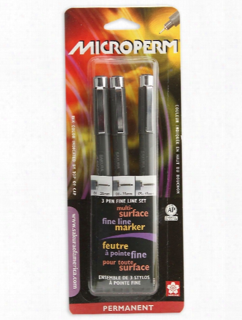 Microperm Fine-line Pen Set Set Of 3