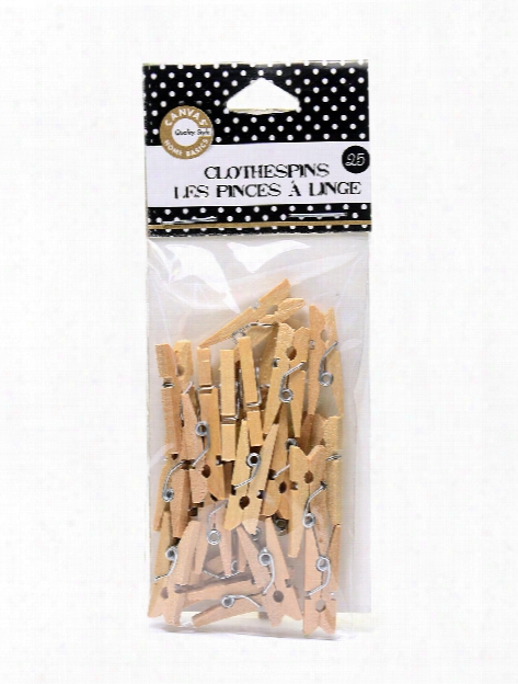 Mini Clothespins Natural 1 In. Pack Of 25