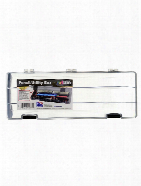 Pencil Utility Box 12.38 In. X 4.875 In. X 1.75 In. Translucent Charcoal