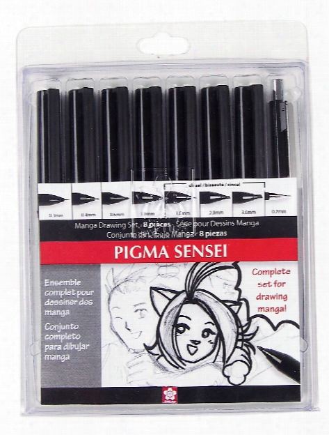Pigma Sensei Manga Drawing Kit Set Of 8