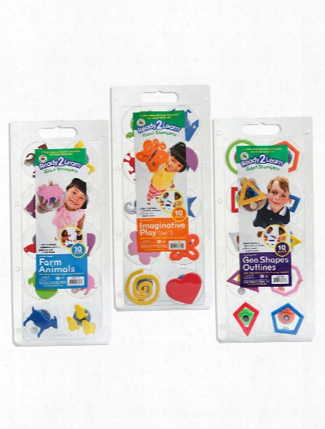Ready2learn Giant Stampers Dinosaurs Set Of 6