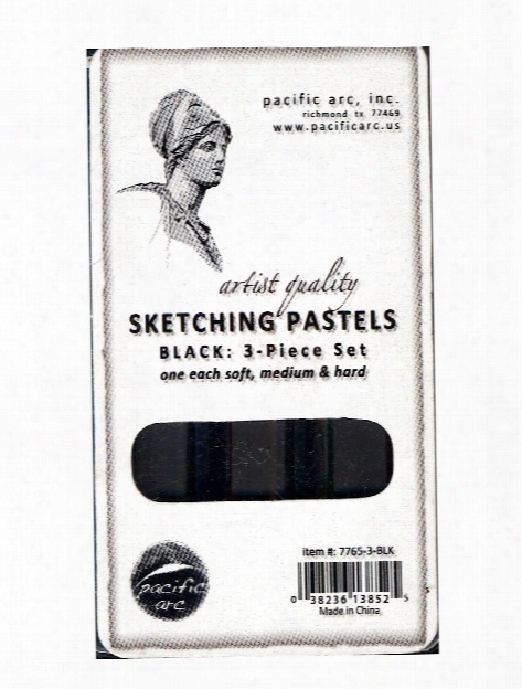 Sketching Pastels Sets Black 3-piece Set