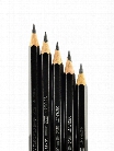 Graphite Aquarelle Water-soluble Pencils assorted set of 5 with brush