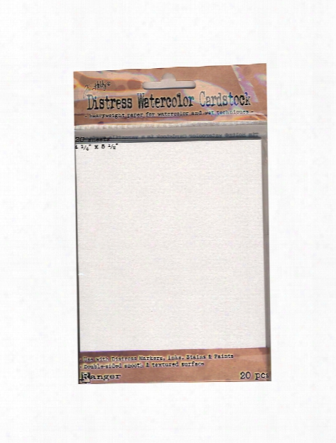 Tim Holtz Distress Watercolor Cardstock 4 1 4 In. X 5 1 2 In. 20 Sheets