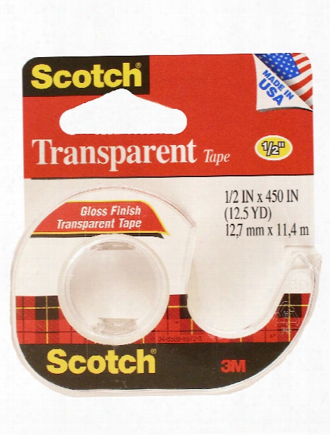 Transparent Tape 3 4 In. X 72 Yd. Refill Roll With 3 In. Core 600