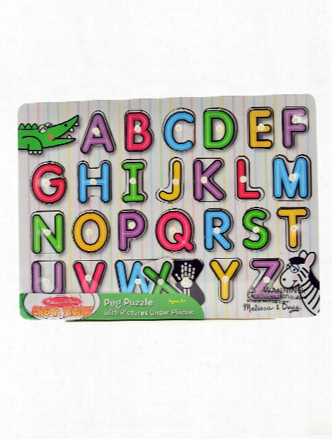 Wooden Peg Puzzles See-inside Alphabet