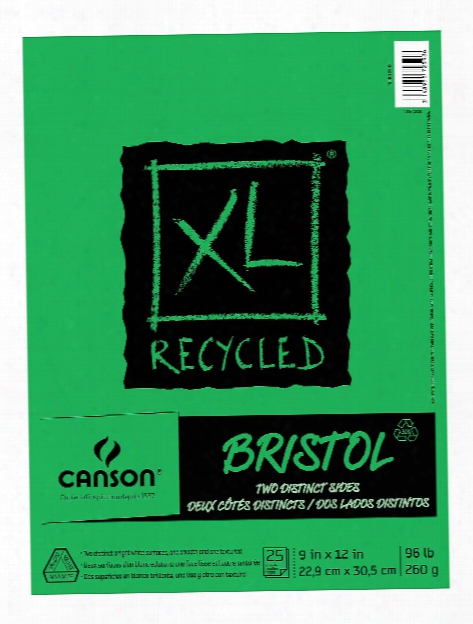 Xl Recycled Bristol Pads 9 In. X 12 In. Pad Of 25 Sheets Fold-over