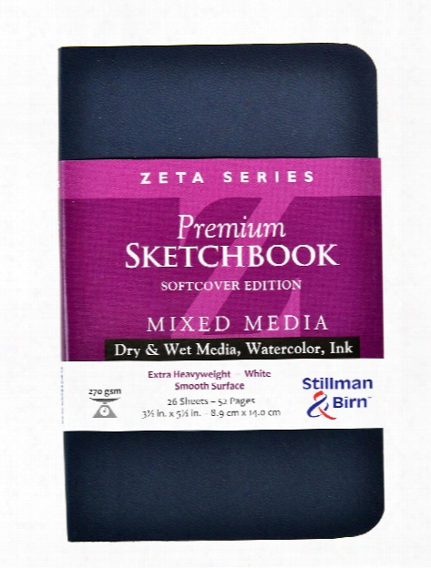 Zeta Series Softcover Sketchbook 3.5 In. X 5.5 In. Portrait 56 Pages