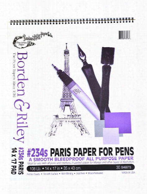 #234 Paris Bleedproof Pads 9 In. X 12 In. 30 Sheets Spiral Bound