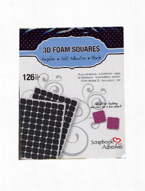 3d Foam Squares Small White 0.25 In. X 0.25 In. X 0.08 In. Pack Of 308