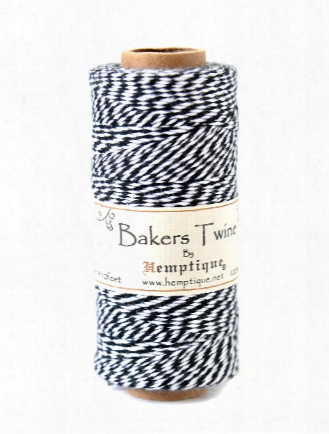 Bakers Twine Spools Cotton 410 Ft. Black White