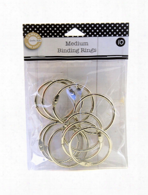 Binding Rings Chrome Medium Pack Of 10