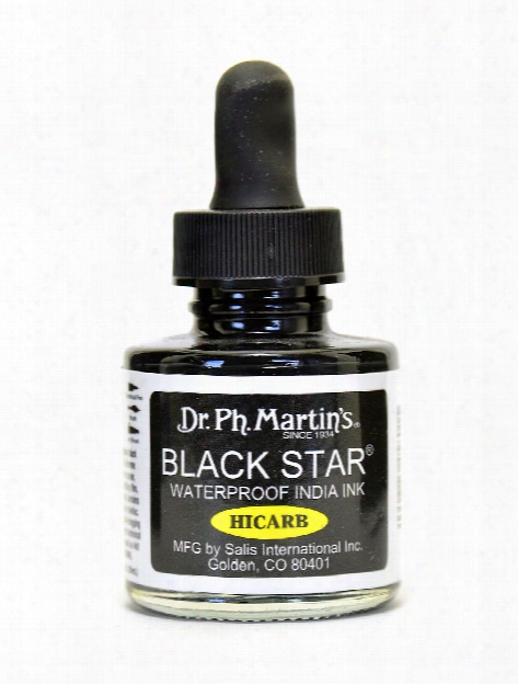 Black Star Waterproof India Ink Matte 1 Oz.