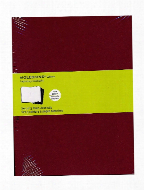 Cahier Journals Pebble Grey, Blank 3 1 2 In. X 5 1 2 In. Pack Of 3, 64 Pages Each