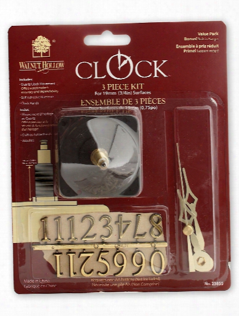 Clock Making Supplies 3 Piece Clock Kit For 1 4 In. Surface