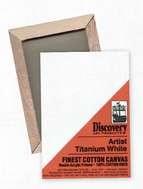 Finest Stretched Cotton Canvas White 24 In. X 48 In. Each