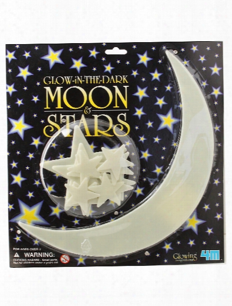 Glow-in-the-dark Stars Moon And Stars Pack Of 10