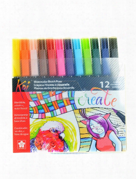 Koi Coloring Brush Sets Set Of 12