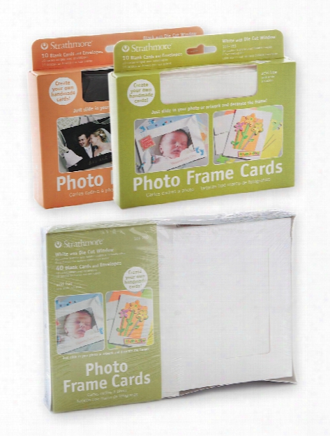 Photoframe Greeting Card Black Pack Of 10