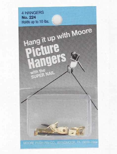 Picture Hangers With Super Nail Super Nails With Picture Hangers (10 Lb. Capacity) Pack Of 4