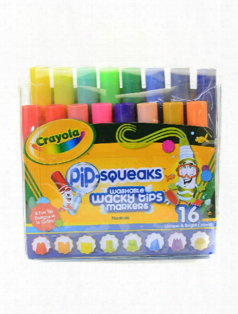 Pip-squeaks Washable Wacky Tips Markers Pack Of 16